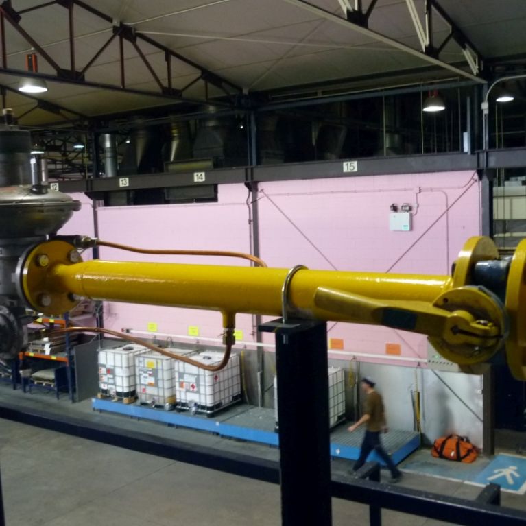 Línea de gas industrial