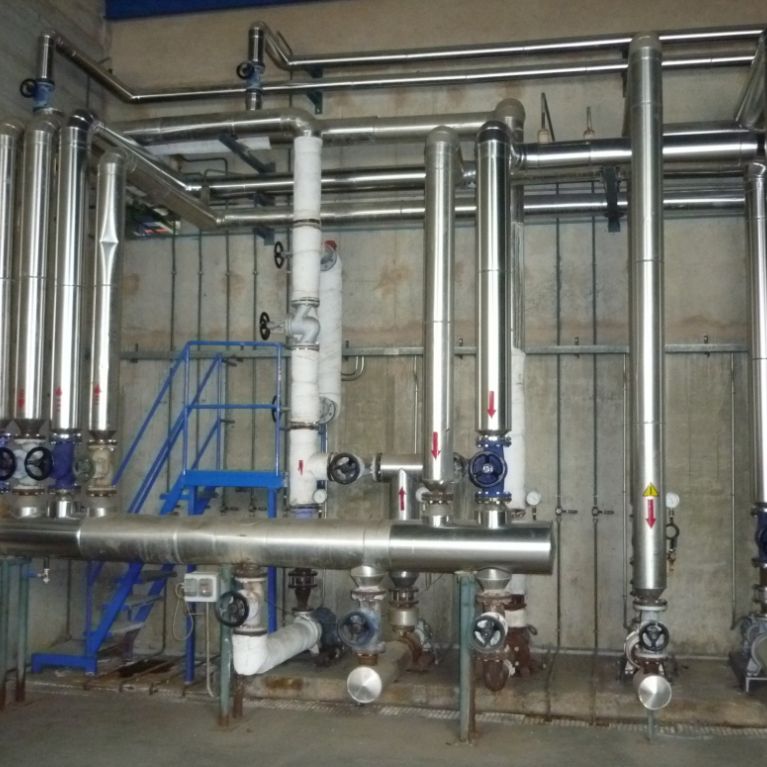 Distribución de agua sobrecalentada